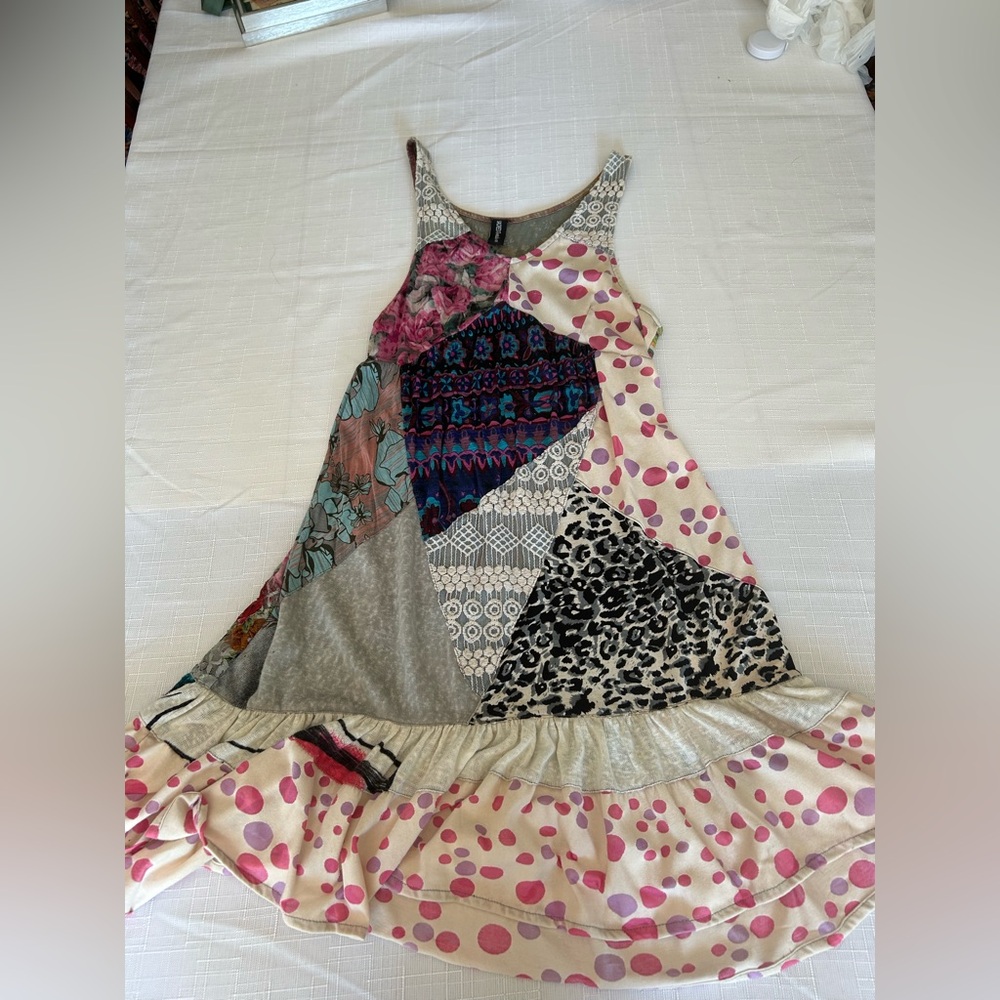 Sacred Threads Fun Pattern Asymmetrical Ruffled S… - image 8